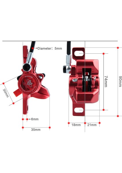 F Taban Seti Stili Nfox GT267 Sol Disk Elektrikli Scooter Dağ Bisikleti Hidrolik Fren Kaliperi Tamir Yağı Boru Tabanı HB875 (Yurt Dışından)