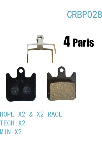 CRBP031 Tarzı Hope Tech X2 Için Eooz 4 Çift Yarı-Metalik Bisiklet Disk Fren Pedalları (Yurt Dışından)