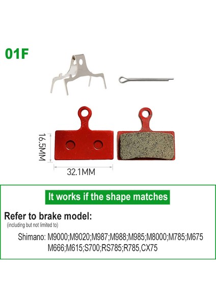 01E Reçine Stili 2 Çift Mtb Bisiklet Fren Balata Reçine Hidrolik Disk Fren Pedleri B01S G01S Sram Zoom Avıd Formula Bisiklet Aksesuarları (Yurt Dışından)