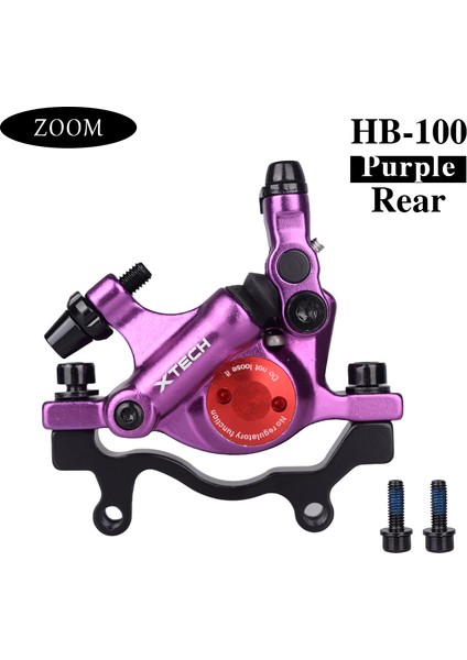 HB100 Mor Arka Stil Dağ Bisikleti Için Zoom Xtech HB100 Mtb Ön ve Arka Hidrolik Disk Fren Kaliperleri (Yurt Dışından)