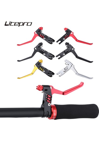 Kırmızı Bir Çift Tarzı Liteproelite Dağ Bisikleti Katlanır Bisiklet Hollow V Fren Kolu Ultrahafif 80G Rulman Dönüş Noktası V Fren Kolları Direksiyon Uygun Amac: (Yurt Dışından)