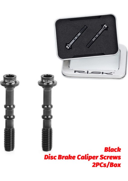Kaliper Cıvatası Siyah Stili Risk Titanyum Bisiklet Fren Vidaları Bisiklet Hidrolik Disk Fren Yağı Sızdırmaz Ultralight Mtb (Yurt Dışından)