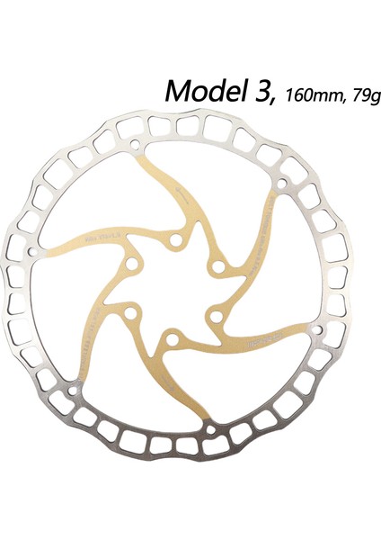 160 Altın M3 Stili Iııpro Bisiklet Disk Fren Yağı Kaplamalı Paslanmaz Çelik Mtb Yol Bisikleti Gökkuşağı Hafif 6 Cıvatalı G3 Merkez Hattı Rotor (Yurt Dışından)