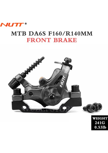 Ön Fren Stili Nutt DA6S Çift Pistonlu Iki Taraflı Fren Dağ Bisikleti Mekanik Kıvrak Disk Frenler F160 R160 Mtb Hat Çekme Disk Fren Kaliperi (Yurt Dışından)