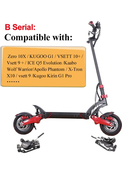 160 Rotor Tek Stil Nutt Elektrikli Scooter Hidrolik Disk Fren B C Güç Kesme Kablosu ile Hs1 Rotor Zero 10X 11X Kugoo G1 E-Scooter Için (Yurt Dışından) modelleri