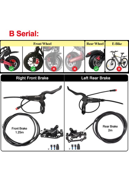 160 Rotor Tek Stil Nutt Elektrikli Scooter Hidrolik Disk Fren B C Güç Kesme Kablosu ile Hs1 Rotor Zero 10X 11X Kugoo G1 E-Scooter Için (Yurt Dışından) fırsatları