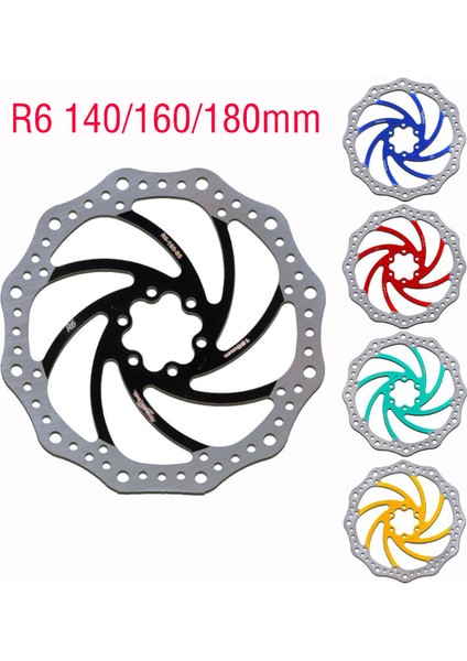 R6 160 Mavi Tarzı R6 Renkli Mtb Fren Diski Dağ Bisikleti Hidrolik Mekanik Kaliper Rotörü Bisiklet Vtt Bmx Yol Ultra Hafif (Yurt Dışından)