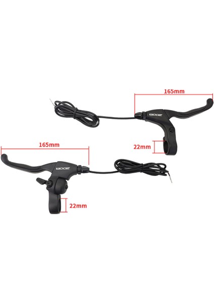 Bir Çift Çan Freni Stili Zoom Elektrikli Scooter Freni Alüminyum Alaşımlı Sağ Scooter Disk Fren Kolu Fren Hattı Tüpü Güç Kapama Fren Kolu Mtb Yol Bisikleti (Yurt Dışından)