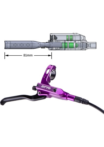 DS01 Stili ile 2 Adet 180MM Dağ Bisikleti Hidrolik Disk Fren Xc Trail Kaliper Soğutma Tam Metal Yağ Basıncı Sol Ön Sağ Arka mm (Yurt Dışından)