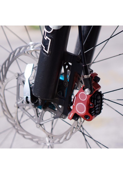 DS01 Stili ile 2 Adet 180MM Dağ Bisikleti Hidrolik Disk Fren Xc Trail Kaliper Soğutma Tam Metal Yağ Basıncı Sol Ön Sağ Arka mm (Yurt Dışından)