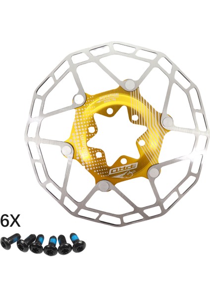 160 Altın Tarzı Iııpro Bisiklet Fren Diski Mtb Yüzen Disk Hafif Ultralight 6 Cıvata Altın Mavi 80G Sadece Iıpro Ipro (Yurt Dışından)