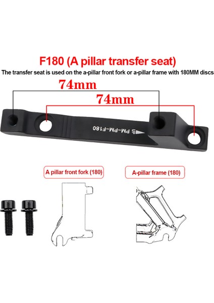 A'dan A'ya F180 R180 Stili Mtb Bisiklet Disk Fren Dönüştürücü Hafif Braket Is Pm Ab'den Pm A'ya Disk Fren Montaj Adaptörü Için Rotor (Yurt Dışından)