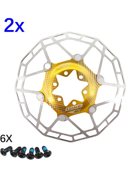 2 Adet 160 Altın Tarzı Iııpro Bisiklet Fren Diski Mtb Yüzen Disk Hafif Ultralight 6 Cıvata Altın Mavi 80G Sadece Iıpro Ipro (Yurt Dışından)