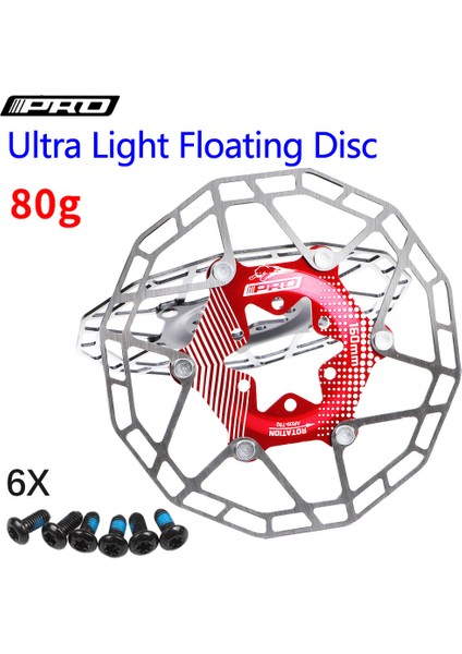 2 Adet 160 Altın Tarzı Iııpro Bisiklet Fren Diski Mtb Yüzen Disk Hafif Ultralight 6 Cıvata Altın Mavi 80G Sadece Iıpro Ipro (Yurt Dışından)