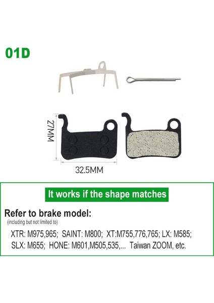01D Reçine Tarzı 2 Çift Mtb Bisiklet Fren Balata Reçine Hidrolik Disk Fren Pedleri B01S G01S Sram Zoom Avıd Formula Bisiklet Aksesuarları (Yurt Dışından)