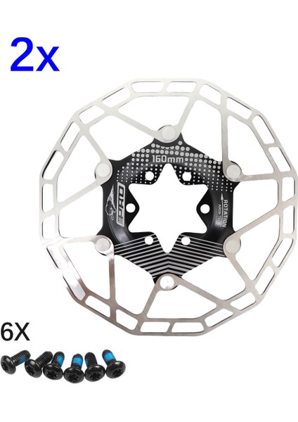 2 Adet 160 Siyah Stil Iııpro Bisiklet Fren Diski Mtb Yüzen Disk Hafif Ultralight 6 Cıvata Altın Mavi 80G Sadece Iıpro Ipro (Yurt Dışından)