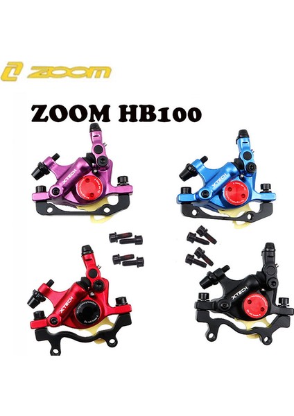 R Kırmızı W Rotor Stili Zoom HB-100 Dağ Bisikleti Fren HB100 Bisiklet Fren Kaliperi ile Diskler Bisiklet Parçaları Hidrolik Iki Yönlü V-Fren Kolu (Yurt Dışından)