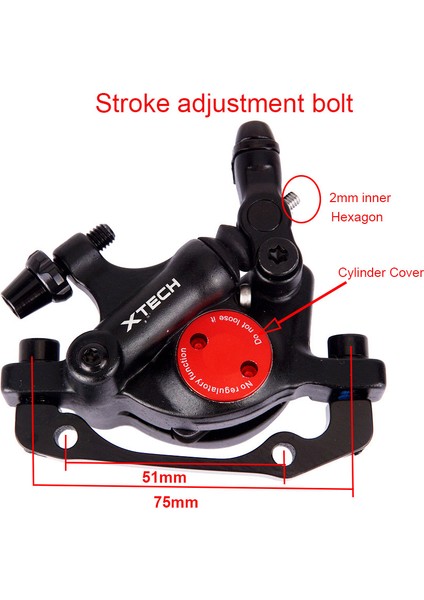 Siyah 1 Çift Tarzı Xtech Mtb Hattı Çekme Yağ Basınçlı Kaliper Hidrolik Disk Fren HB100 Ön Arka T Scooter Bisiklet Parçaları (Yurt Dışından)