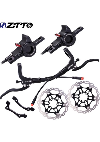 Bb5 Fren Balataları Stili Ztto Mtb Bisiklet Hidrolik Disk Fren V1 C Kaliper Çift Piston Sol Ön Sağ Arka Yağ Basınç Gücü Kesme E-Bisiklet T200 (Yurt Dışından)