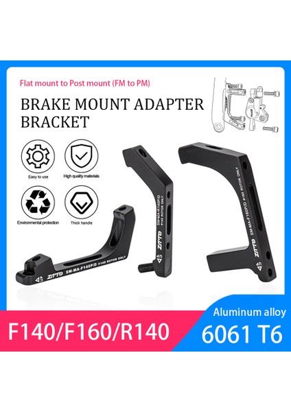 No.2 Tarzı Bisiklet Disk Fren Kaliper Adaptörü Flat Mount'tan Post Mount'a Dönüştürücü Rotora Yol Disk Frenleri Aksesuarları Için (Yurt Dışından)