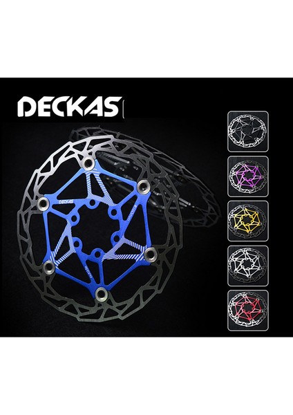 Gümüş 180MM Tarzı Deckas Ultralight 82G C 6 Inç mm Disk Fren 6 Civata Rotor Mtb Dağ Bisikleti Bisiklet Yüzer Rotor Parçaları 6 Renk (Yurt Dışından)