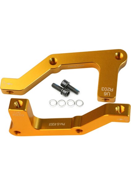 A(F203 R180) Stili Mtb Bisiklet Disk Fren Rotorları Ön Arka Is Kaliper Adaptörü Alüminyum Alaşımlı Gönderi Montaj Bisiklet Aksesuarları Adaptörü (Yurt Dışından)