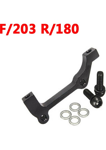 Siyah F203-R180MM Stili Pmıs Mtb Fren Kaliper Adaptörü Ön Arka mm Bisiklet Disk Fren Rotorları Alüminyum Alaşımlı Bisiklet Aksesuarı Adaptörü (Yurt Dışından)