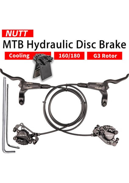 160 mm Sol Ön Stil Nutt Mtb Bisiklet Yağı Hidrolik Isı Dağıtımı Disk Fren Pedalı G3 Disk Rotor Ön Arka Kaliper Scooter Bisiklet Parçaları (Yurt Dışından)