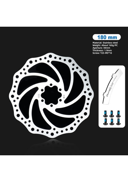 02B 180MM Stili Paslanmaz Bisiklet Disk Fren Rotoru Tb Yol Bisikleti Hidrolik Fren Bileşenleri Güçlü Isı Dağılımı (Yurt Dışından)
