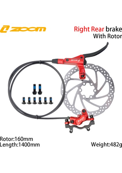 Rd Sol Arka Rotor Stili Zoom Hb Piston Bisiklet Hidrolik Fren Dağ Bisikleti Disk Fren Ön Arka Tb Fren Hidrolik Seti (Yurt Dışından)