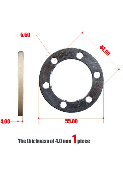 4.0mm-1 Adet Tarzı E-Bisiklet Elektrikli Scooter Fren Balatası Conta Spacer 6 Delik Disk Yıkayıcı Tekerlek Alüminyum Inç Yeniden Düzenleme Parçası (Yurt Dışından)