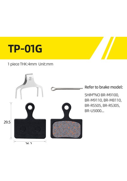 TP-01G Stili Bisiklet Fren Balataları Bisiklet Disk Fren Balatası Bisiklet Hidrolik Disk Fren Balataları Yarı Metalik Bb5 Bb7 Için (Yurt Dışından)