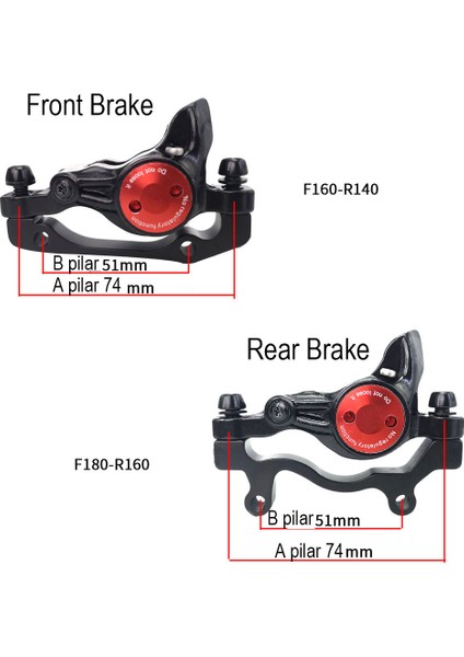 1 Adet Disk 160ROTOR Stili Zoom Mtb Bisiklet Hidrolik Disk Fren Seti Xc Trail Kaliperler Metal Dağ Bisikleti Fren Balataları Mineral Yağ Basınç Rotor HB870 (Yurt Dışından)