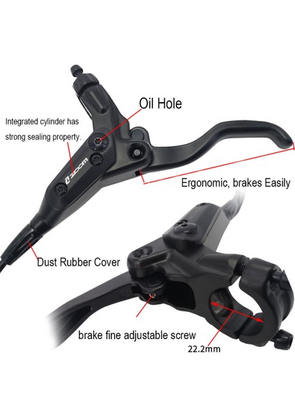 1 Adet Disk 160ROTOR Stili Zoom Mtb Bisiklet Hidrolik Disk Fren Seti Xc Trail Kaliperler Metal Dağ Bisikleti Fren Balataları Mineral Yağ Basınç Rotor HB870 (Yurt Dışından)