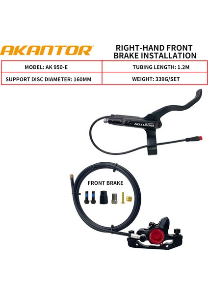 Siyah A9 Stili Akantor AK-950E Elektrikli Scooter Hidrolik Disk Fren Güç Kesme Kablosu Hattı Zero 10X 11X Kugoo G1 E-Scooter Için (Yurt Dışından)