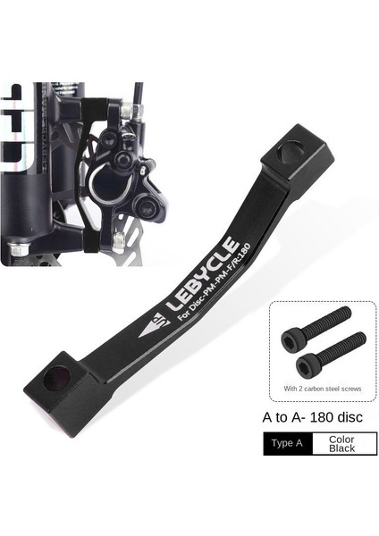 F-R180MM Siyah Stil Fren Adaptörü Mtb Bisiklet Disk Fren Rotorları Ön Arka Alüminyum Alaşımlı Post Mount Bisiklet Adaptörü Aksesuarı (Yurt Dışından)