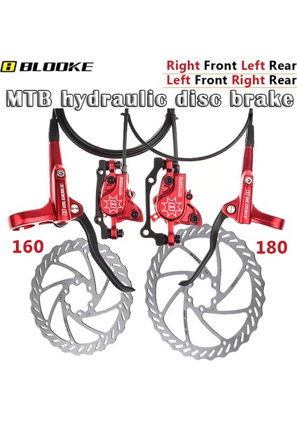 180 mm Sol Ön Stil Bisiklet Ön Arka Fren Kolu Kırmızı Hidrolik Yağ Disk Fren Fren Kolu Somun Rotor Scooter Dagı Bısıklet Için (Yurt Dışından)