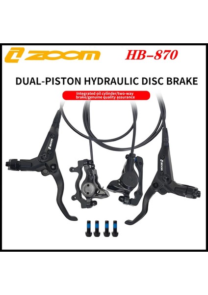 Sol Ön Stil Zoom HB-870 Hb Piston Bisiklet Hidrolik Fren Dağ Bisikleti Disk Fren Ön Arka Tb Fren Hidrolik Seti (Yurt Dışından)