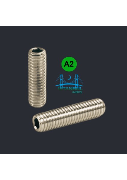 - Paslanmaz Setskur Civata M8X12 - 20 Adet