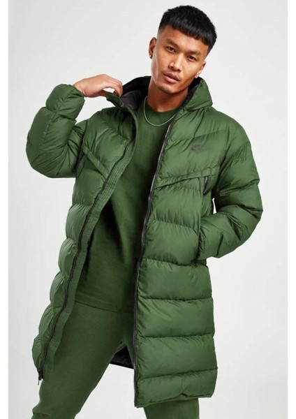Storm Fit Primaloft Filled Full Zip Khaki Parka Erkek Uzun Mont Parka Haki Yeşil