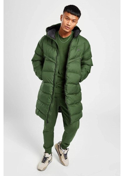 Storm Fit Primaloft Filled Full Zip Khaki Parka Erkek Uzun Mont Parka Haki Yeşil modelleri