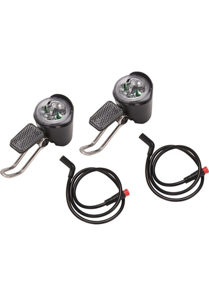 2x E-Bisiklet LED Far 6V 12V 24V 36V 48V 60V Bisiklet Işığı Su Geçirmez Ön Far Su Geçirmez Konnektör (2 Pin) (Yurt Dışından)