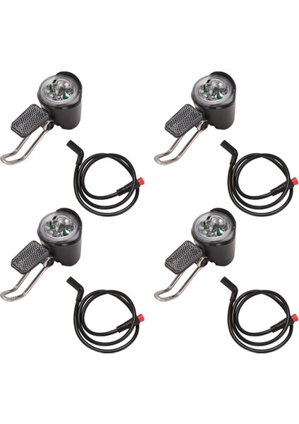 4x E-Bisiklet LED Far 6V 12V 24V 36V 48V 60V Bisiklet Işığı Su Geçirmez Ön Far Su Geçirmez Konnektör (Yurt Dışından)