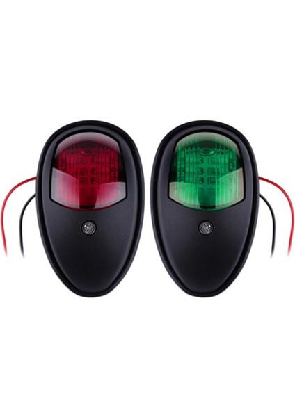 2 Adet LED Navigasyon Işık Sinyal Uyarı Lambası Deniz Yat Kamyon Römork Van Liman Yan Işık Siyah (Yurt Dışından)