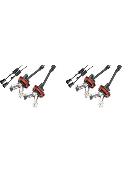 4 Adet Araba LED Melek Gözü Işık 6000K H8 Ampul E82 E87 E90 E91 E92 M3 E93 E60 E61 E63 E70 X5 E71 X6 E89 Z4 (Yurt Dışından)