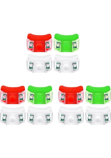 12 x LED Tekne Navigasyon Işıkları Tekne Yat Motorlu Tekne Bisiklet Avcılık Gece Koşu Balıkçılık (Kırmızı, Yeşil, Beyaz) (Yurt Dışından)