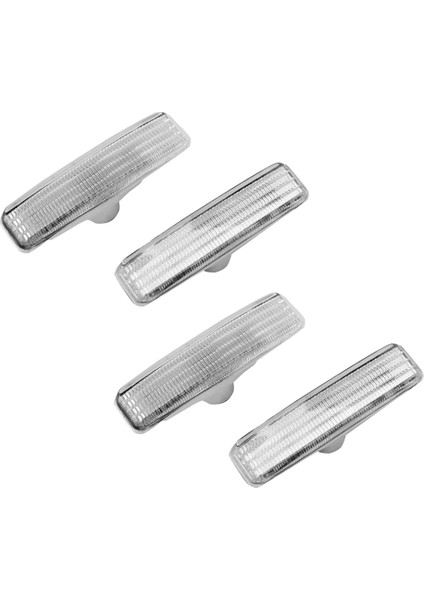 2 Çift Ön Yan Işaret Işığı Lamba Muhafazası Beyaz Lens Değiştirme 5 Serisi E39 1997-2003 63148360589 (Yurt Dışından)