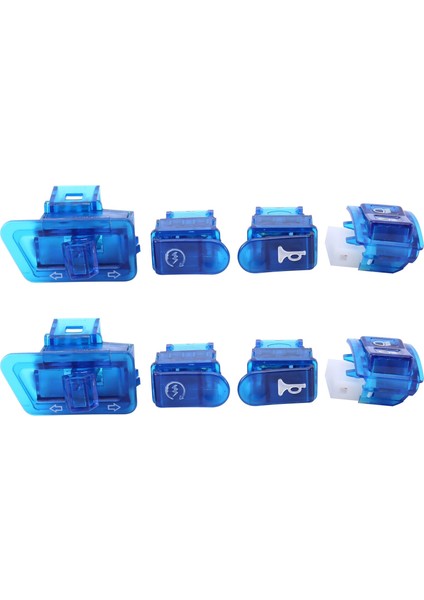 8x Motosiklet Korna Anahtarı Düğmesi Dönüş Sinyali Anahtarı Düğmesi Düğmesi AF27 AF28 AF34 AF35 Mavi (Yurt Dışından)