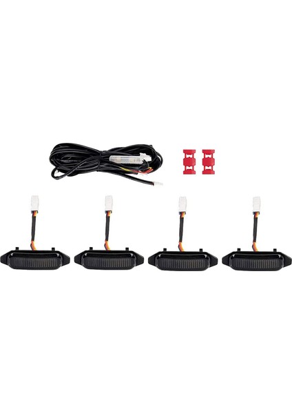4 Adet LED Ön Izgara Işıkları 2019 2020 2021 Harici Izgara Lambası, Beyaz Işık (Yurt Dışından)
