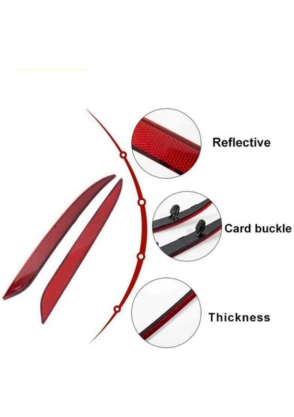 1495817-00-C 1495818-00-C Arka Tampon Reflektör Işık Parçası Uyarı Işığı Otomatik Model Y 2021-2023 Için (Yurt Dışından)